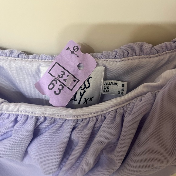 🎉HP🎉Princess Polly Penney Lilac Shirred Mini Dress US 4 - Picture 4 of 6